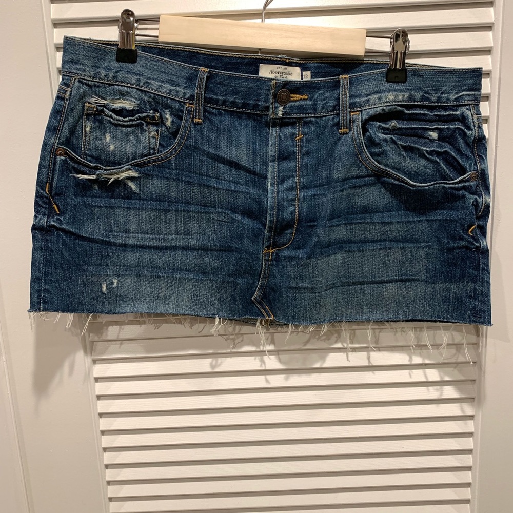 Abercrombie & Fitch Micro Mini Denim Skirt